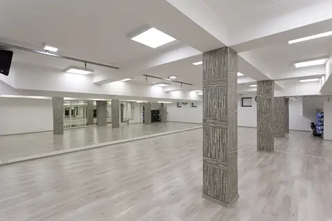 Огледалната стена на залата